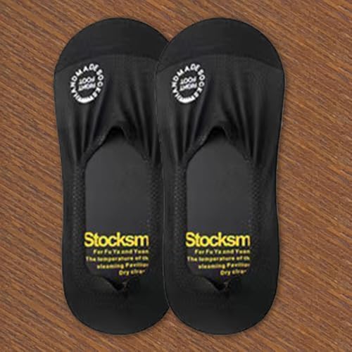 1/5pairs Breathable Crew Socks Ventilate Fashion Men Invisible Ultra-thin Boat Socks Solid Color Non-slip Low Cut Sock