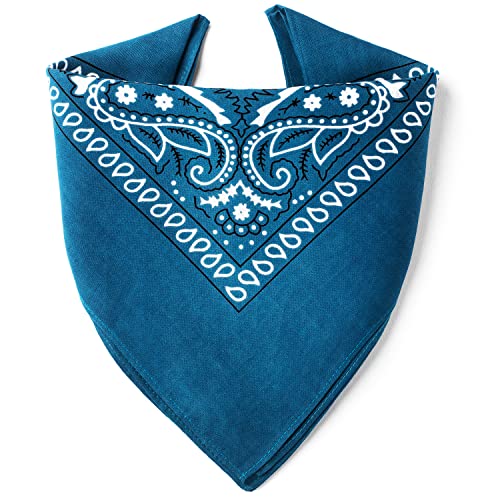 Karl Loven Bandana 100% Baumwolle Premium-Qualität für Damen Herren Halstuch Kopftuch original Paisley Muster Headwear Haar Schal Ansatz Handgelenk Kopf Biker