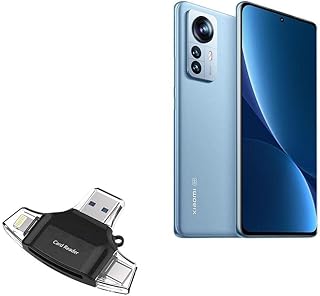 BoxWave Smart Gadget Compatible with Xiaomi 12 Pro - AllReader SD Card Reader, microSD Card Reader SD Compact USB - Jet Black