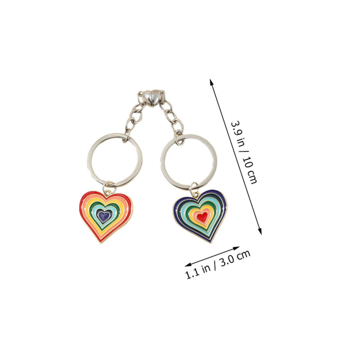 SHERCHPRY 10pares Llaveros De Metal Diseño De Corazón De Llaveros Decorativos Para Parejas Accesorios De Para Novios y