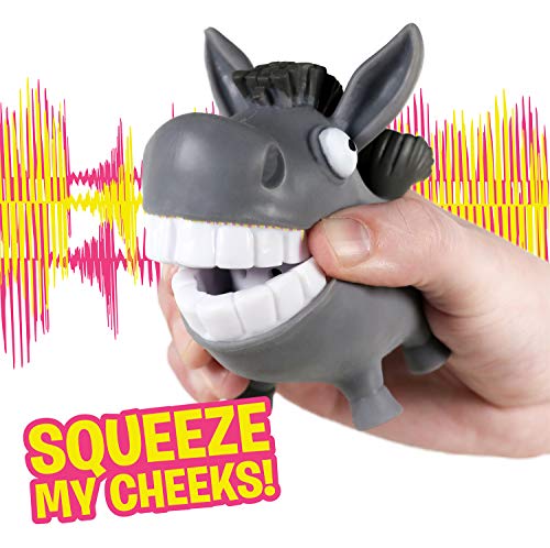 Image of Hog Wild Scream-O Screaming Donkey Toy - Squeeze Donkey's Cheeks and It Makes a Hilarious Screaming Sound - Batteries Included - Funny Desk Toy, Prank, Novelty, Gag Gift for Kids, Adults, Easter