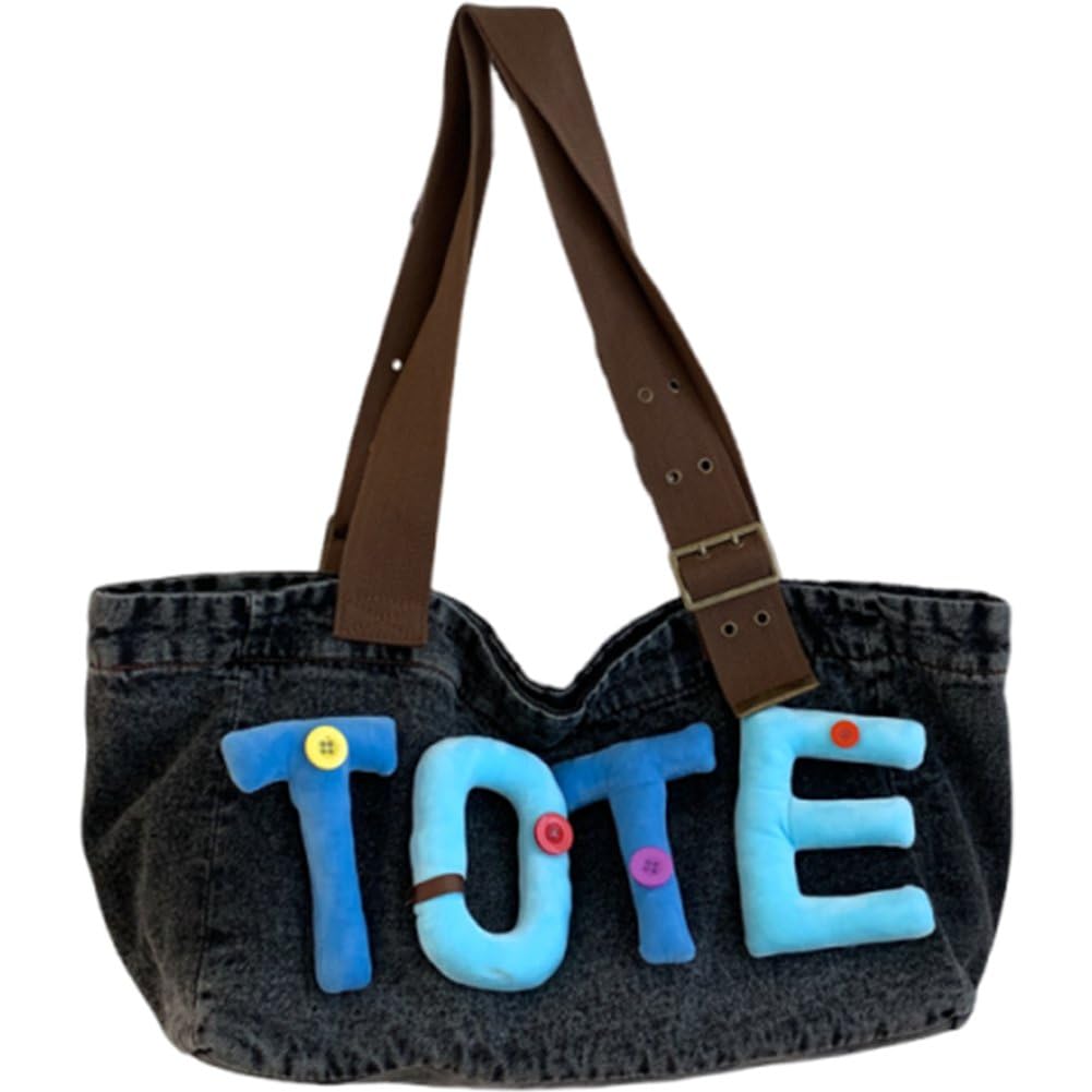 Cabas en denim pour le travail shopping et voyages actifs
