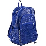 Eastsport XL Semi-Transparent Mesh Backpack with Comfort Padded Straps and Bungee, Indigo