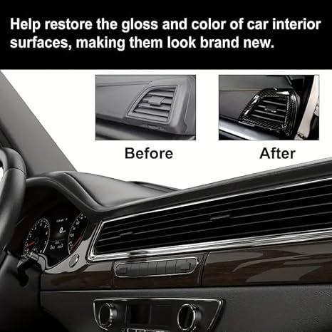 Image of Crystal Coating Restorer and Revitalizing Plastic Parts Agent for Dashboard Trim Interior and Exterior Shiner Polish Cleaner Car Maintenance Accessory