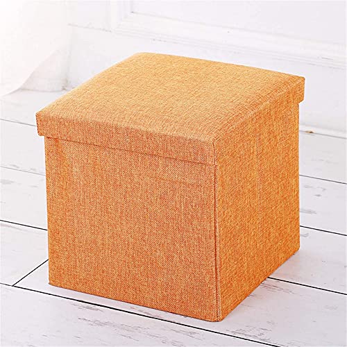 Pouf de rangement pliable 30x30x30 cm en tissu rembourré pour chambre