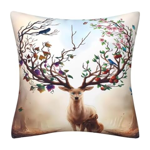 DILOXNSU Forest Elk Double-Sided Cushion Covers Cover
