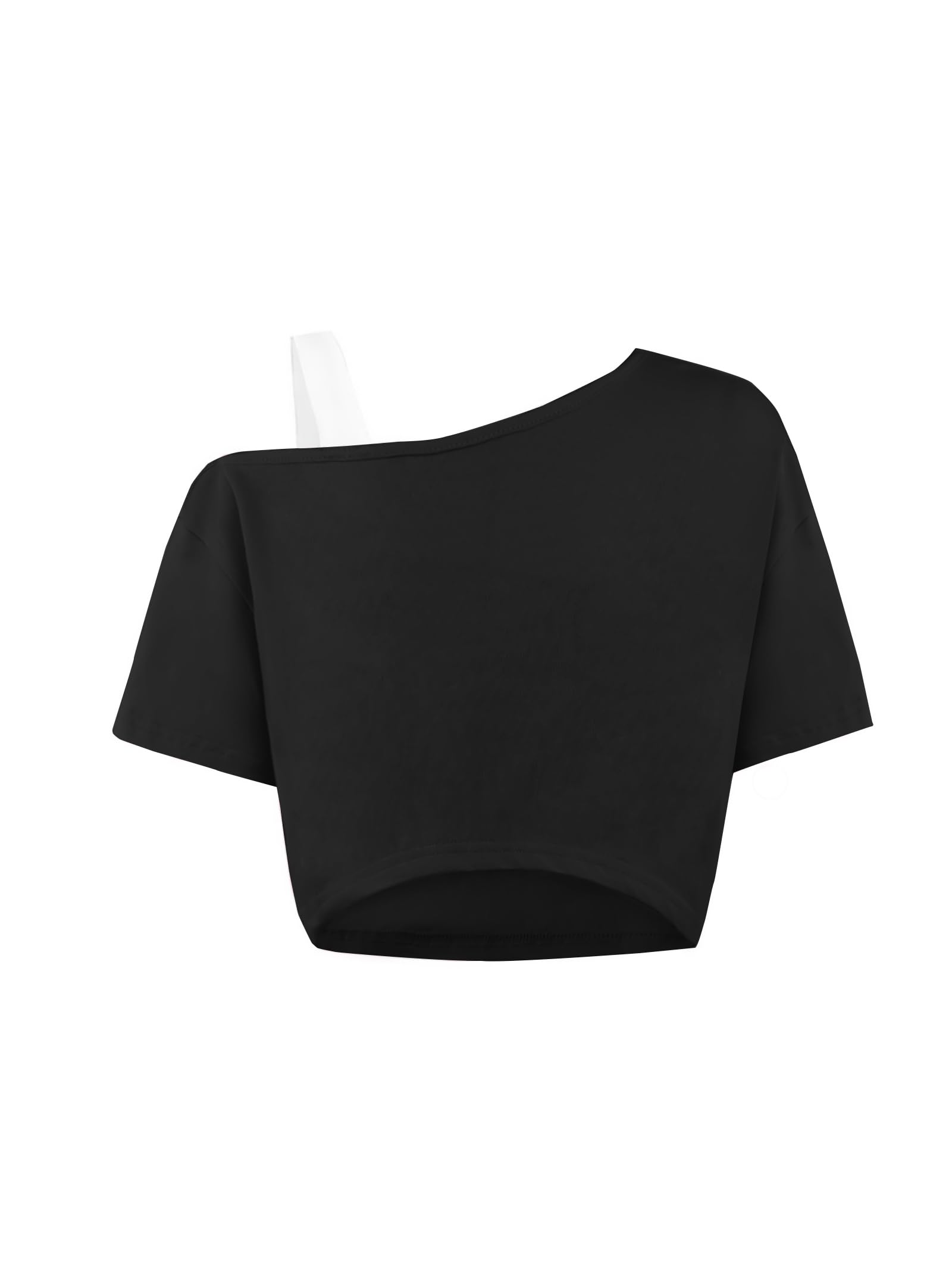 Girls Off The Shoulder Crop Tops Summer Shirts