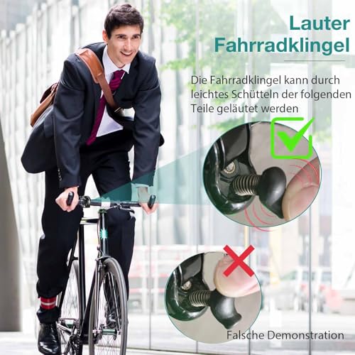 toptrek Fahrradklingel Mountainbike, Innovative Aluminiumlegierung Klingel Fahrrad, 2024 Aufrüstung 110dB Fahrrad Klingel Laut… – Ansicht 3
