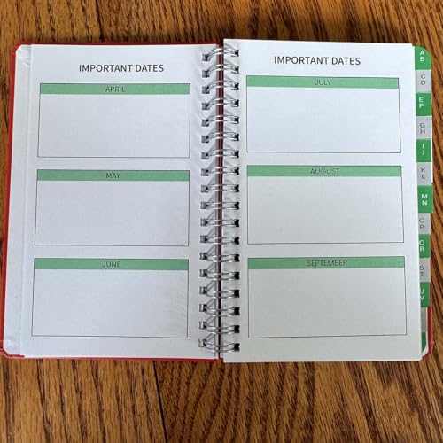 Carnet compact avec index alphabétique et répertoire internet rouge - 3