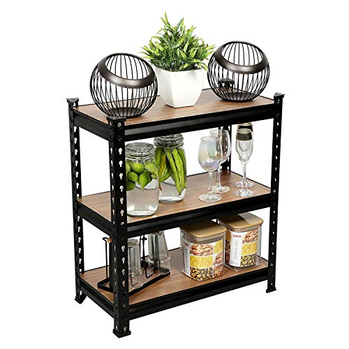 Image of Ash & Roh Adjustable, Heavy Duty Storage Shelving Unit Boltless [Laminate Sheet] Kitchen, Office, Dorm, or Garage,Shoe Rack (3 Section [2'3 inchX2 inchX1 inch])