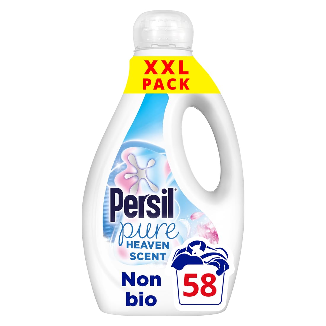 Persil Ultimate Non Bio Laundry Detergent Washing Liquid Pure Heaven Scent, 58 Washes (1.566 L) - Outstanding Stain Removal, Dermatologically Tested, Gentle Next to Sensitive Skin
