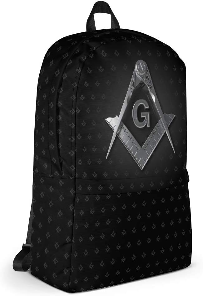 Masonic Backpack Freemason Silver Square & Compass Backpack, Made In USA