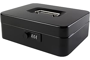Secure and Roomy Locked Box for Valuables – KYODOLED Large Cash Box