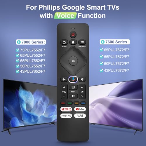Image of Voice Remote Control for Philips TV Remote Replacement