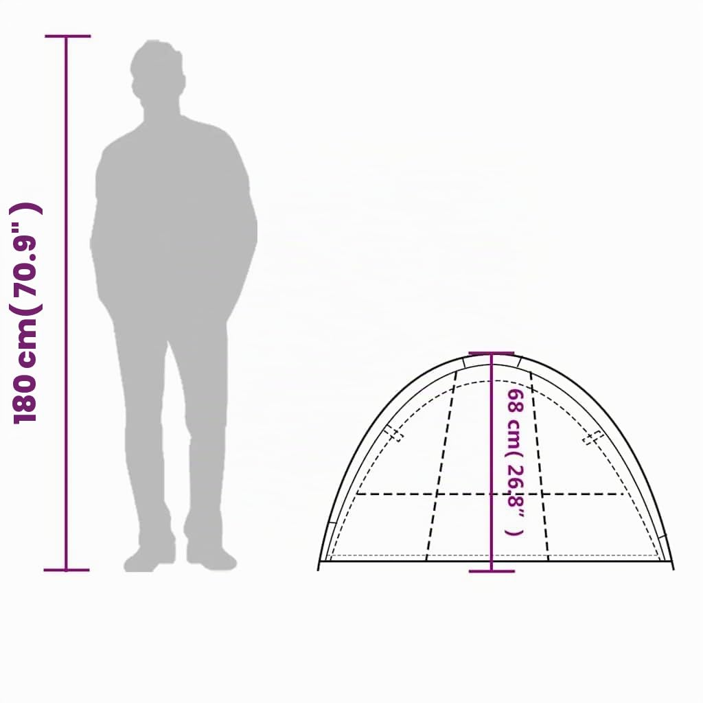 vidaXL Tente de Rangement 9 Compartiments Abri Auvent Jardin 185T Taffetas