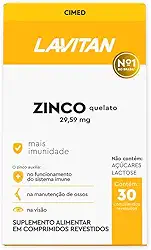 LAVITAN Zinco Quelato 29,59mg Com 30 Comprimidos Revestidos