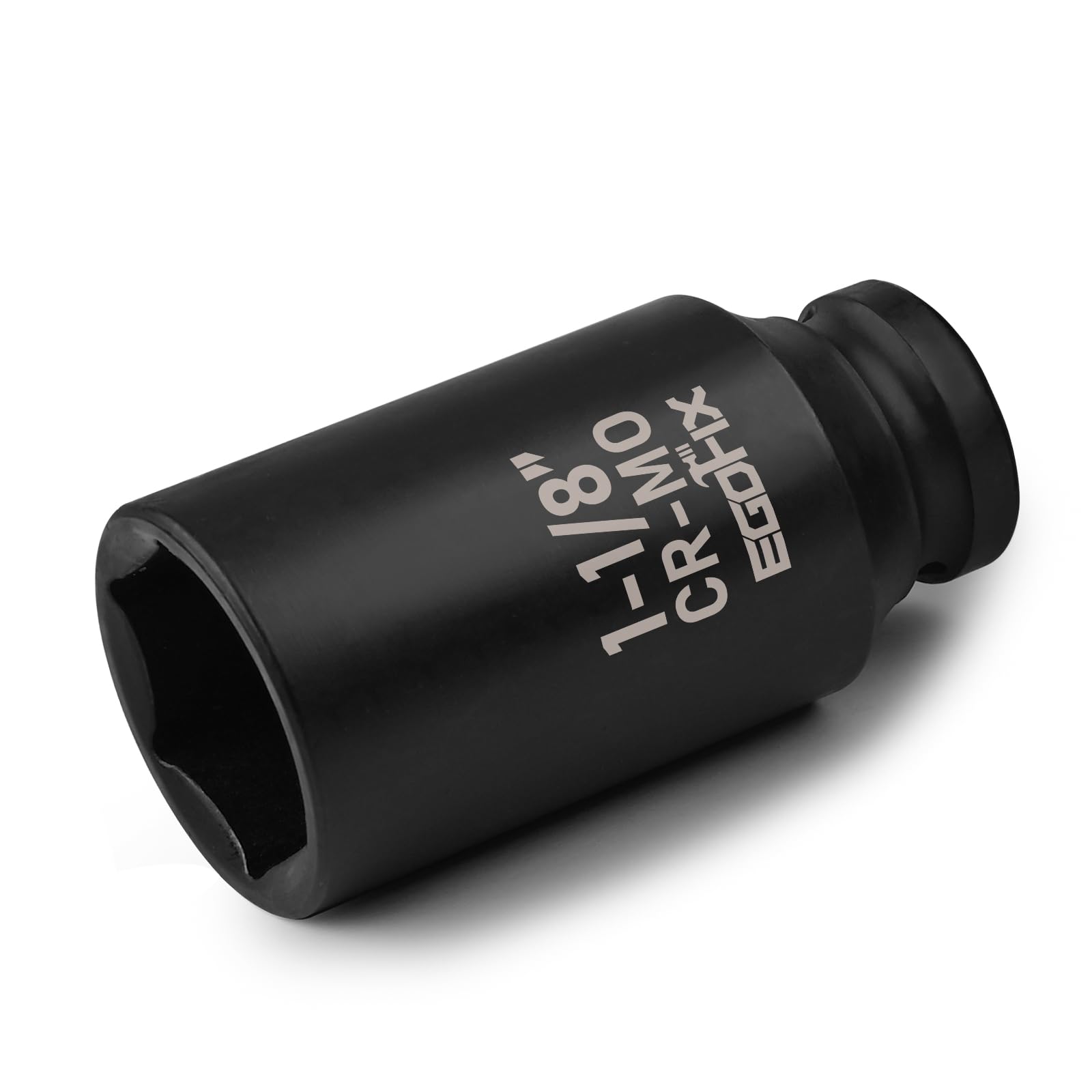 1 1/8 Inch Socket 1/2" Drive Deep Impact SAE Socket, Heat-Treated CR-MO Anti-Rounding 6 Point for Easy Removal of Axle Nut