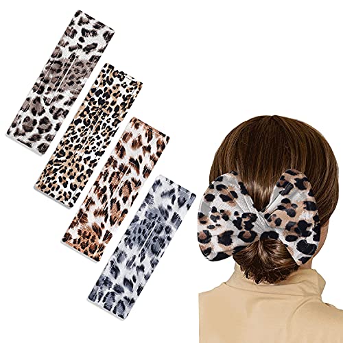 4Pcs French Twist Deft Bun Hair Bun Maker Magic Donut Hair Clip Fashion Hair Bands Hair Braiding Tool For Women Girls (DB-1A)