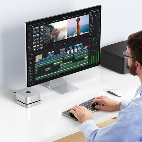 Mac mini M4 Dock con caja SSD NVMe M.2 40Gbps y estación USB-C miniatura 5