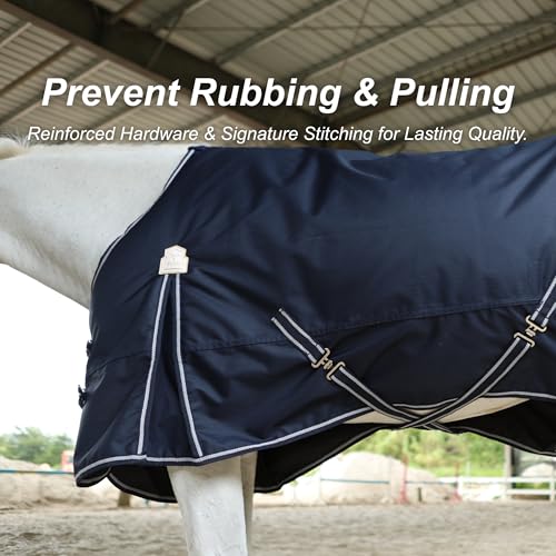 Image of BARN & STABLE 600Denier 3000mm /3000mvp Super Waterproof & Breathable Horse Blankets for Winter with 200g Fill