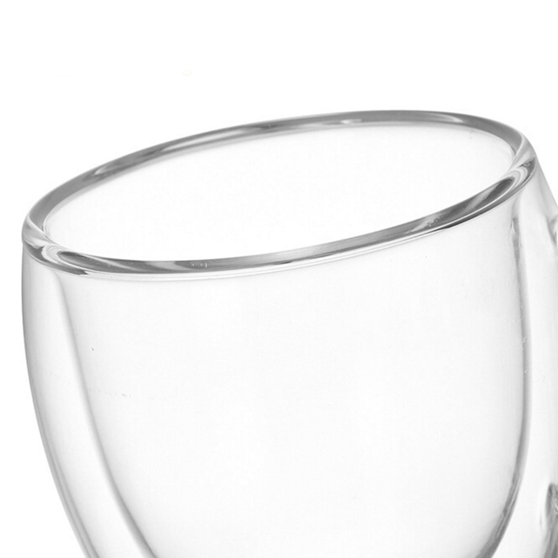 Lot 4 Tasses Café Verre Borosilicate - Tasses Double Paroi 150ml Expresso