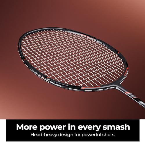 Image of Lifelong Aluminium Alloy Fully Strung Badminton Racket | 90g Lightweight Badminton Racquet for Beginners | Jointless Shaft | High Durability | Black