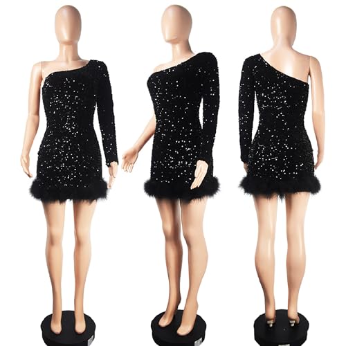 Image of Jigfar Women's Sexy Rhinestone Sheer Mesh See Through Bodycon Dress Birthday Party Club Night Outfits