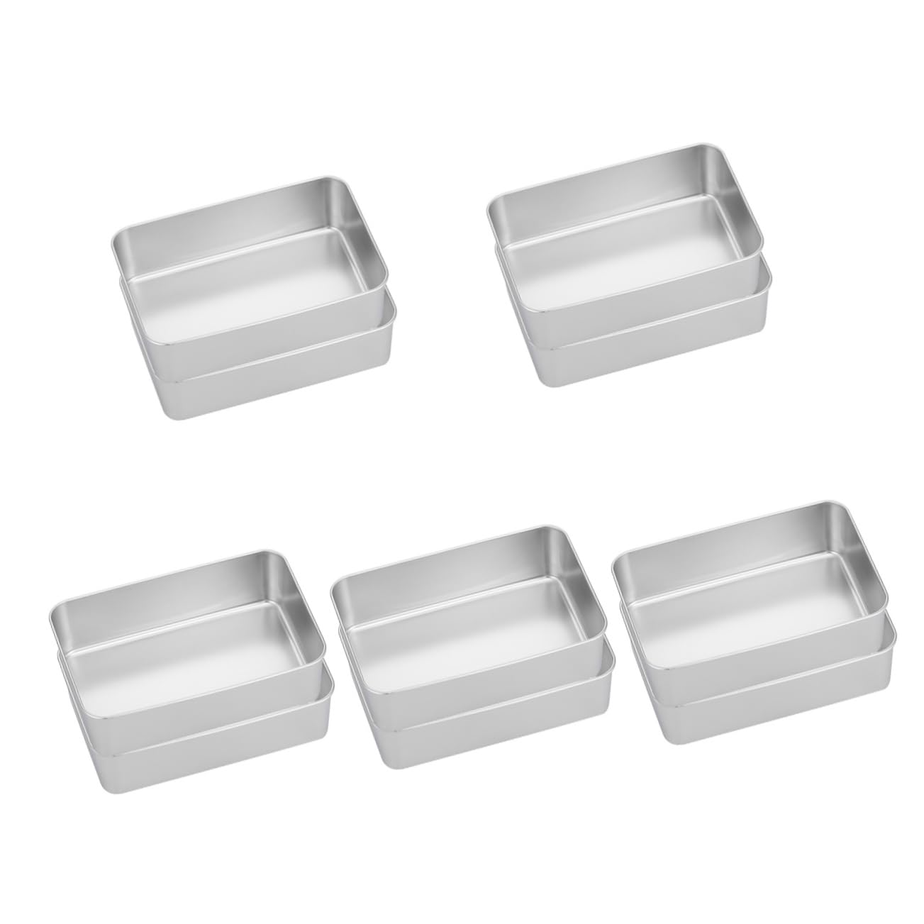 PRETYZOOM 10 Pièces Assiette De Tiramisu Poêle à Frire Plaque De Cuisson Moules à Pâtisserie Rôtissoire Cuisson Du Moule à Moules à Gâteaux Accessoires De Pâtisserie Acier Inoxydable
