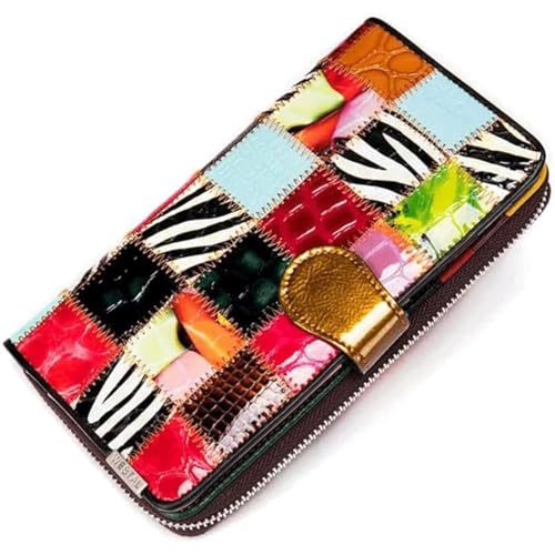 Cash Ladies Wallet Card Slots Holder Durable Large Capacity Leather Coin Pouch Color Purse Clutch Girls Wallets, B, One Size