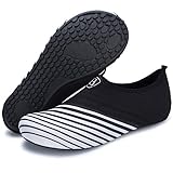 BARERUN Adult Barefoot Quick-Dry Water Sports Shoes Skin Aqua Socks for Swim Beach Pool Surf Yoga Black 10-11 US Men