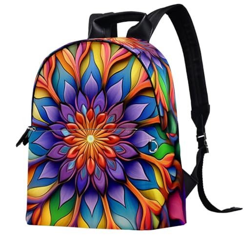 Sac à dos voyage fleur arc-en-ciel artistique idéal pour vos weekends et sorties