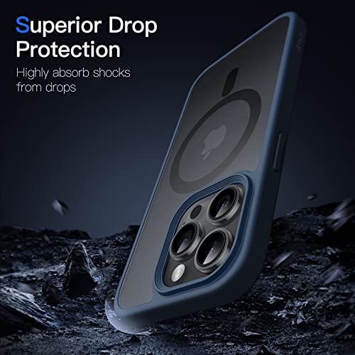 Image of JETech Magnetic Matte Case for iPhone 14 Pro, Storm Blue