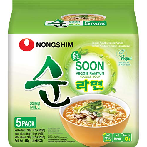 NONG SHIM Fideos Instantáneos Veggie Ramyun, Family Pack 560 g