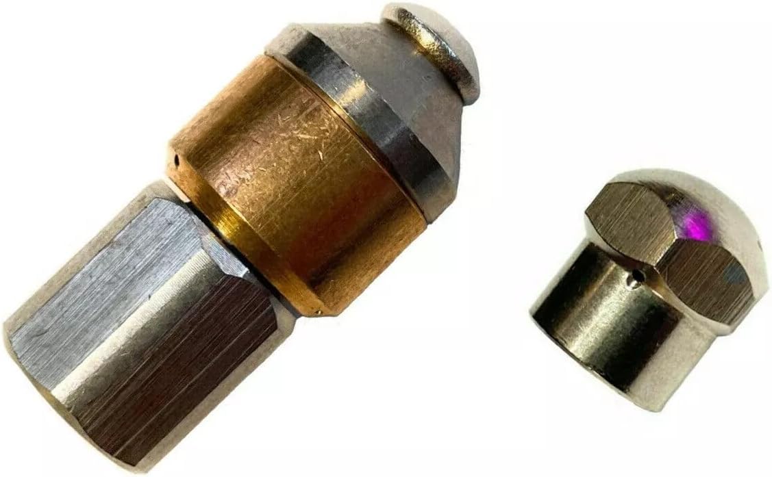 M&M Smartek Rohrreinigungsschlauch 40m für Nilfisk/KEW, 2 Düsen | Starre und rotierende Edelstahldüse, M22x1,5 Adapter und robuster Knickschutz; für Nilfisk/KEW bis 160 bar und 40 °C.