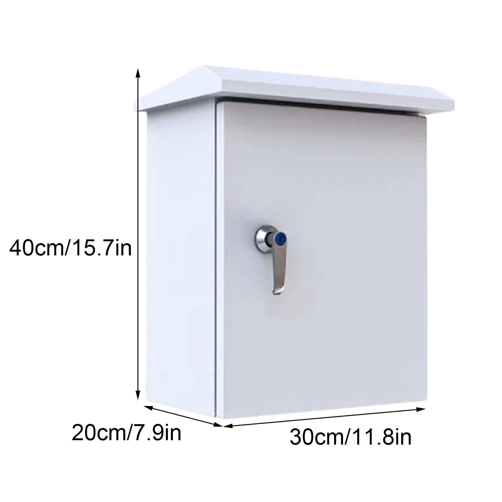 Scatola Elettrica Impermeabile gor Esterni, Scatola Di Giunzione In Acciaio Laminato A Freddo, Montaggio A Parete, von Serratura, Facile Da Usare(40x30x20cm/15.7x11.8x7.9in)