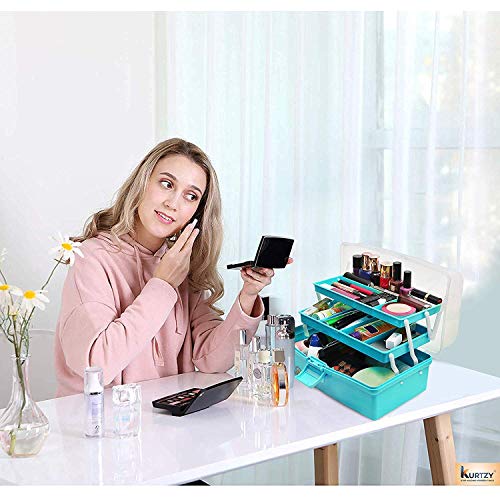 Image of Multi-Purpose Plastic Storage Tool Box Case Portable 3 Layer Compartment Multipurpose Medicine Organizer Family Emergency First Aid Kit Medicine Box (Blue)