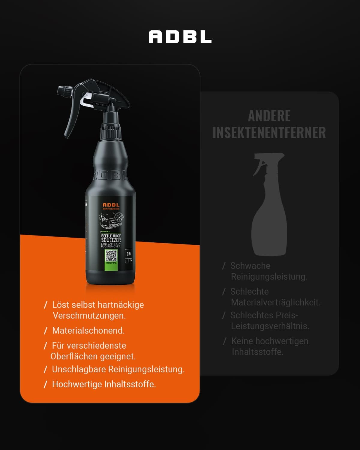 Shiny Freaks ADBL Beetle Juice Squeezer Insektenentferner 5L mit Auslaufhahn und Sprühflasche | Insektenreiniger Auto Vorwäsche | 3-teilig