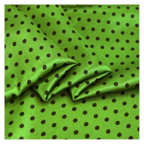 Tissu satin à pois au mètre doux et fluide pour doublure et accessoires