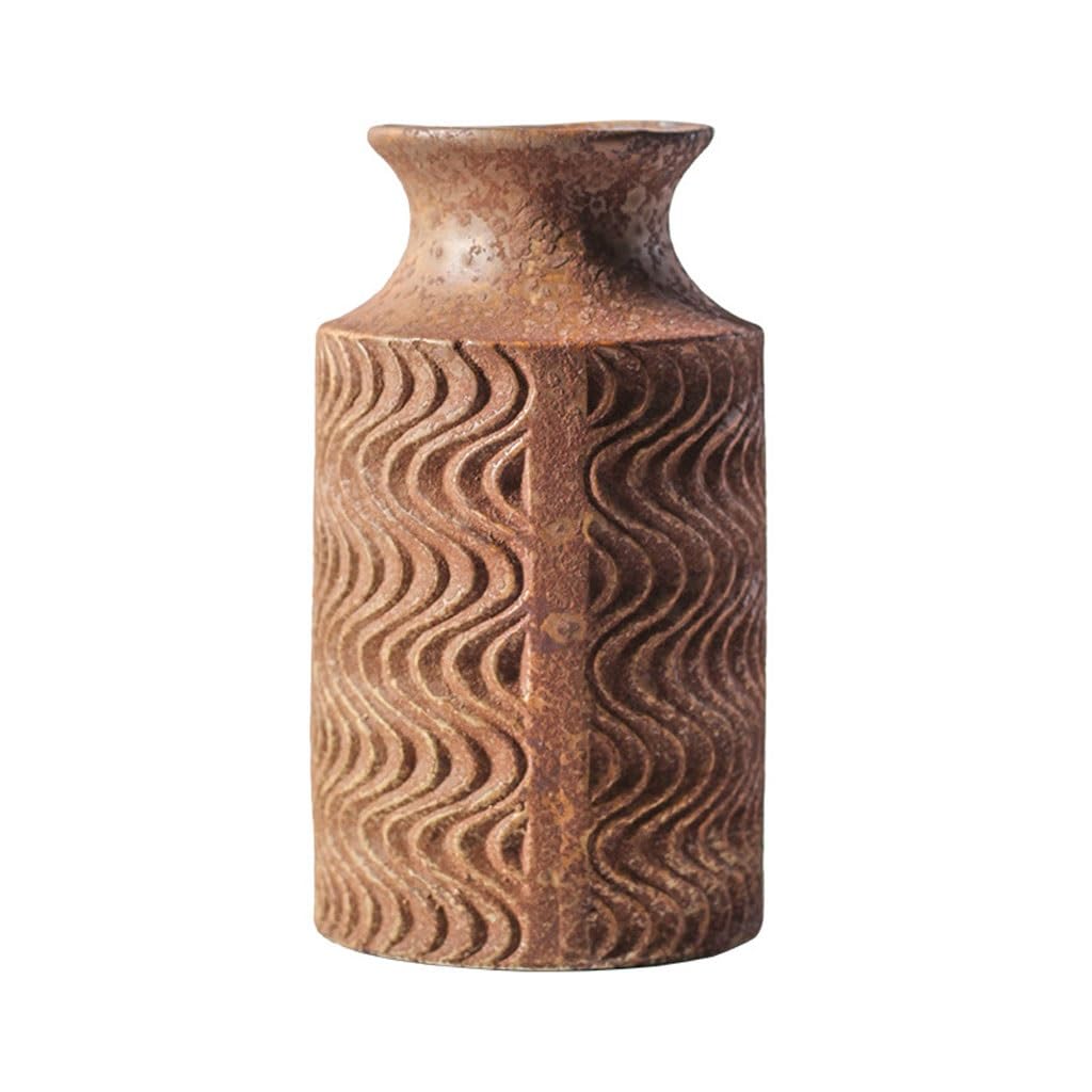 Gfhtrely A Vase Ceramic Vase Retro Home Living Room Porch Ornaments Table Flower Rrangement Chinese Flower Utensils Flower Vases