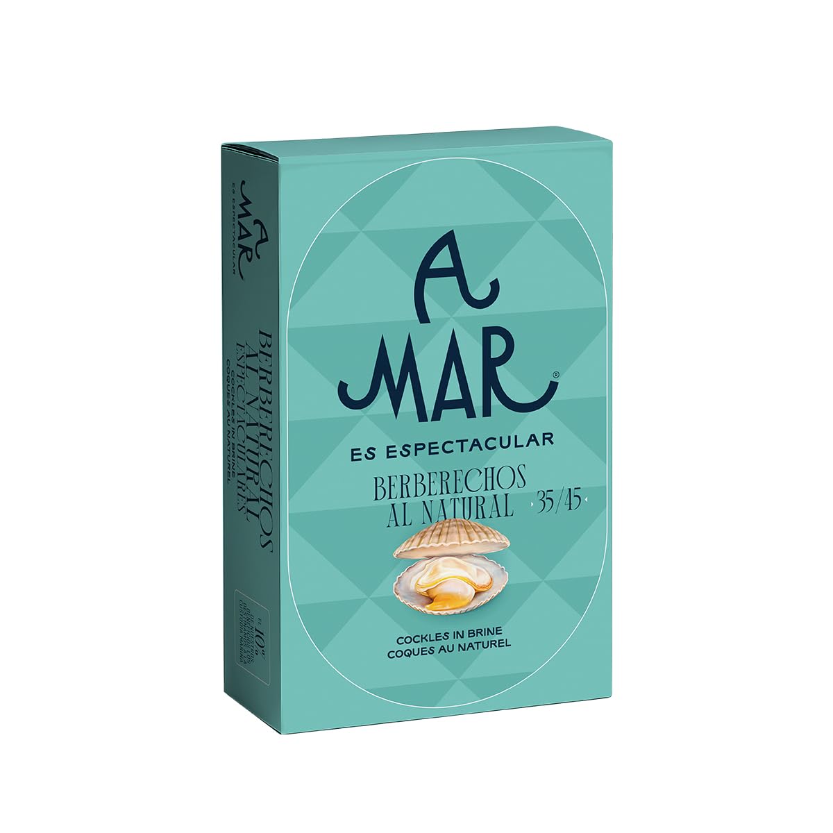 Berberechos al Natural A Mar Espectacular - Pack de 3 Latas de Berberechos 35-45 - Ideales para aperitivos y tapas - Conservas Gourmet fuente de salud y energía
