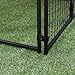 JTDISHI Outdoor Dog Kennel, Walk-in pet Fence, Fence cage, pet Protection Fence cage, Outdoor Dog cage, Dog Home, Kennel, Welded Wire Dog Fence, with Canopy to Protect from Wind and rain, Jet Black