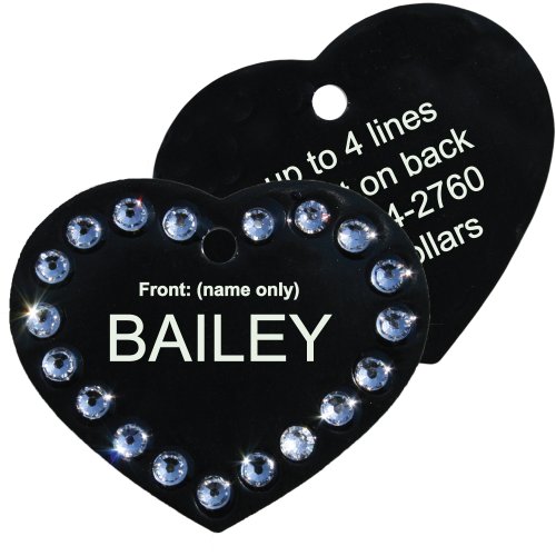 GoTags Custom Pet Tag – Personalized Pet ID Tags for Dogs with Engraved Swarovski Crystal, Dog ID Tags Personalized Engraved Stainless Steel in Heart, Bone, Round Shapes GoTags Custom Pet Tag – Personalized Pet ID Tags for Dogs with Engraved Swarovski Crystal, Dog ID Tags Personalized Engraved Stainless Steel in Heart, Bone, Round Shapes