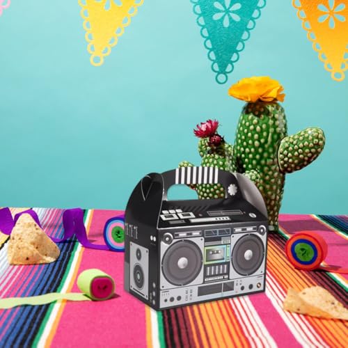 Boîtes à dragées Boom Box retro (lot de 24) pour décoration de table