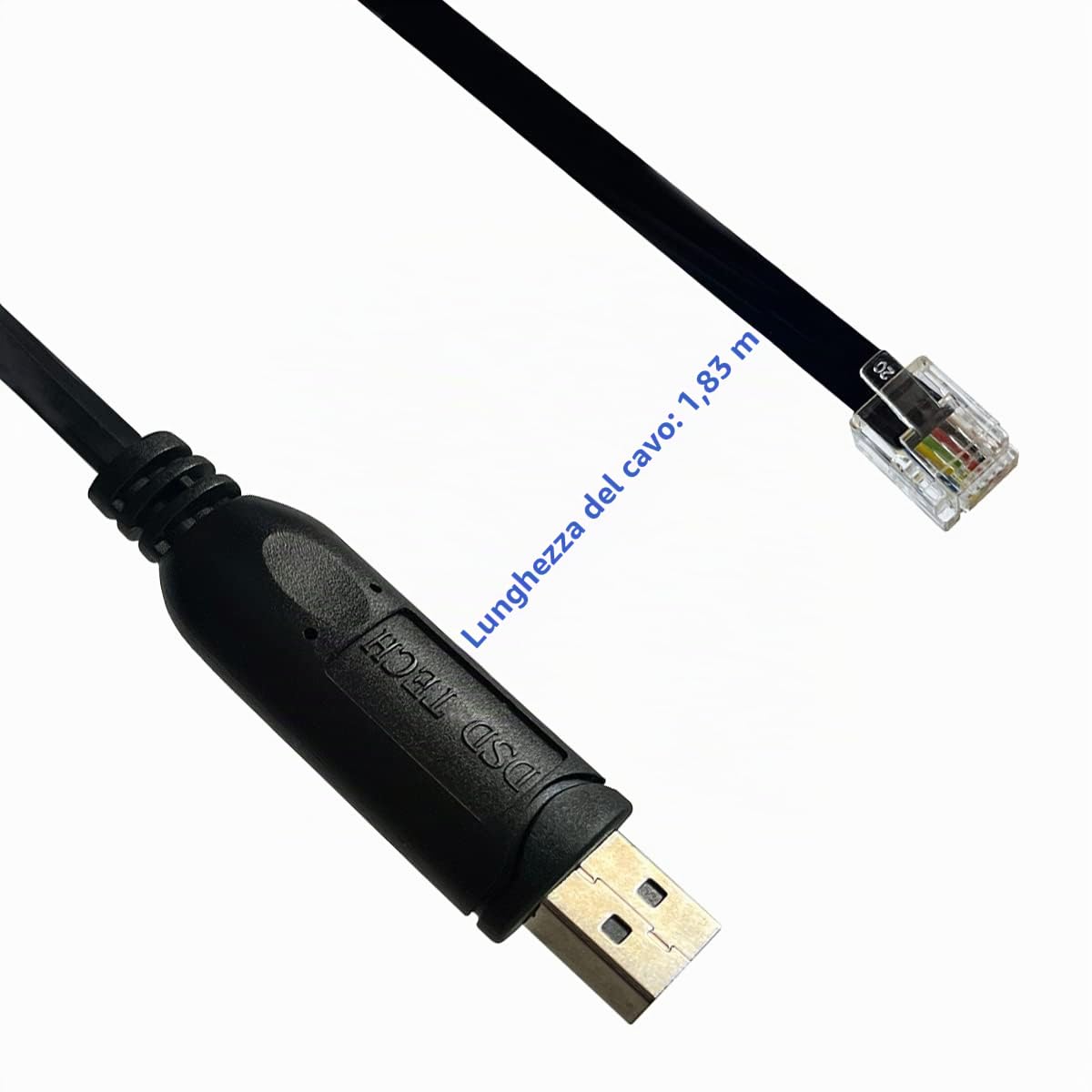 DSD TECH SH-RJ12B Cavo Seriale da USB a RJ12 RJ11 6P4C RS232(Nero)