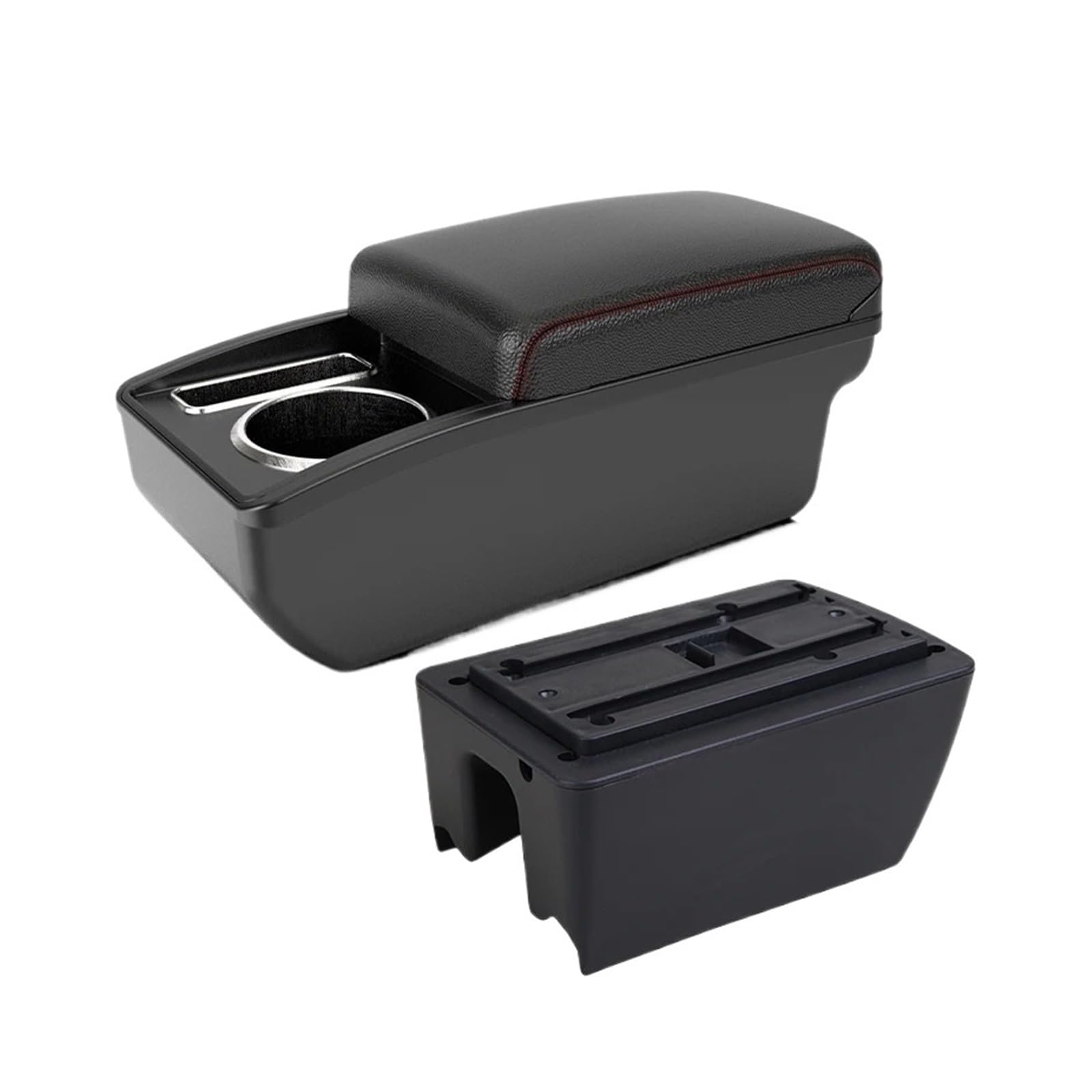 UMDJJU For Suzuki For Ertiga Armrest Interior Center Console Storage Box Used As An Automotive Styling Accessory Car Centre Console Armrest Box(A1 Black red NO USB)