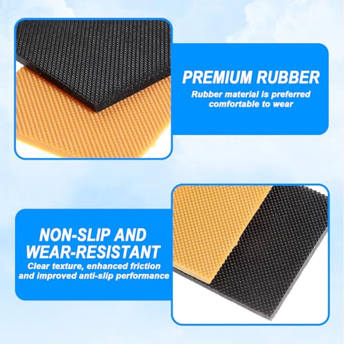 Image of ElevateTech 6 Pcs High Heel Patch, Rubber Non-Slip Sole Protectors High Heels Shoe Grips Repair Stickers Replacement Kit Square Shoe Repair Pad Accessories for Women