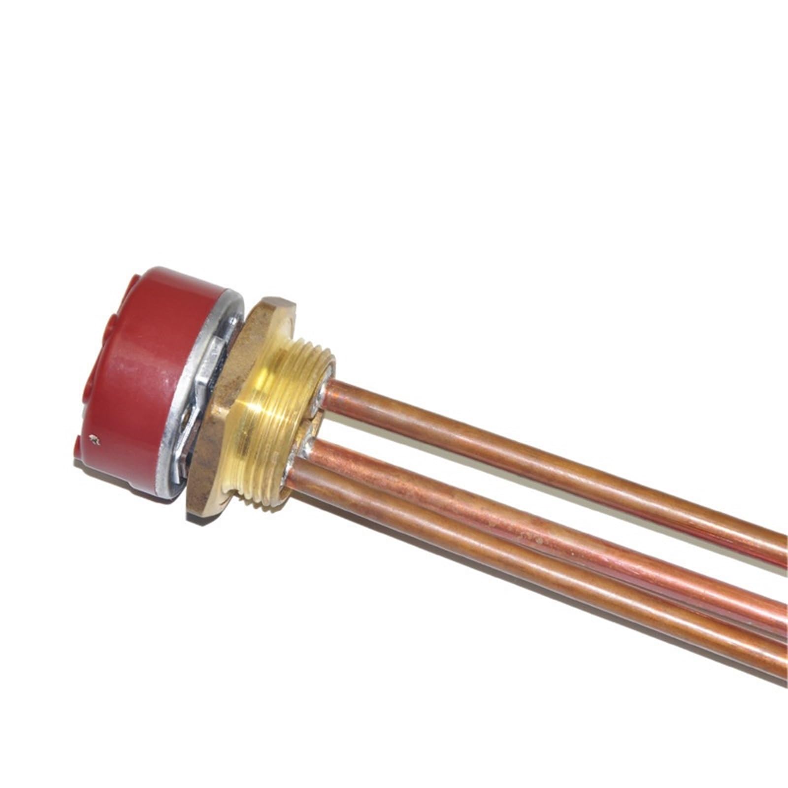 Elemento calefactor de 220v y 1500w con termostato, calentador de agua de cobre de inmersión de rosca DN32 con termorregulador, 1 Uds.