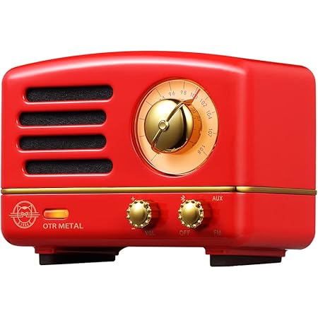 Muzen OTR Bluetooth Speaker, Portable Bluetooth Wireless Vintage Speakers with Crystal Clear Sound, Bluetooth Speakers with FM Radio, for Home, for Office, for Outdoor, Retro Stlye, Metal