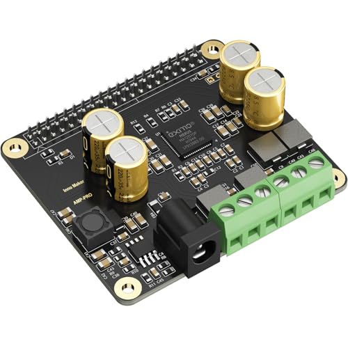 InnoMaker Amplificateur Audio 2x80W Sortie de Pointe Classe D HiFi AMP Pro Hat, doté du MA12070P 192 kHz/24 bits, compatible Volumio, MoOde, Raspbian,...