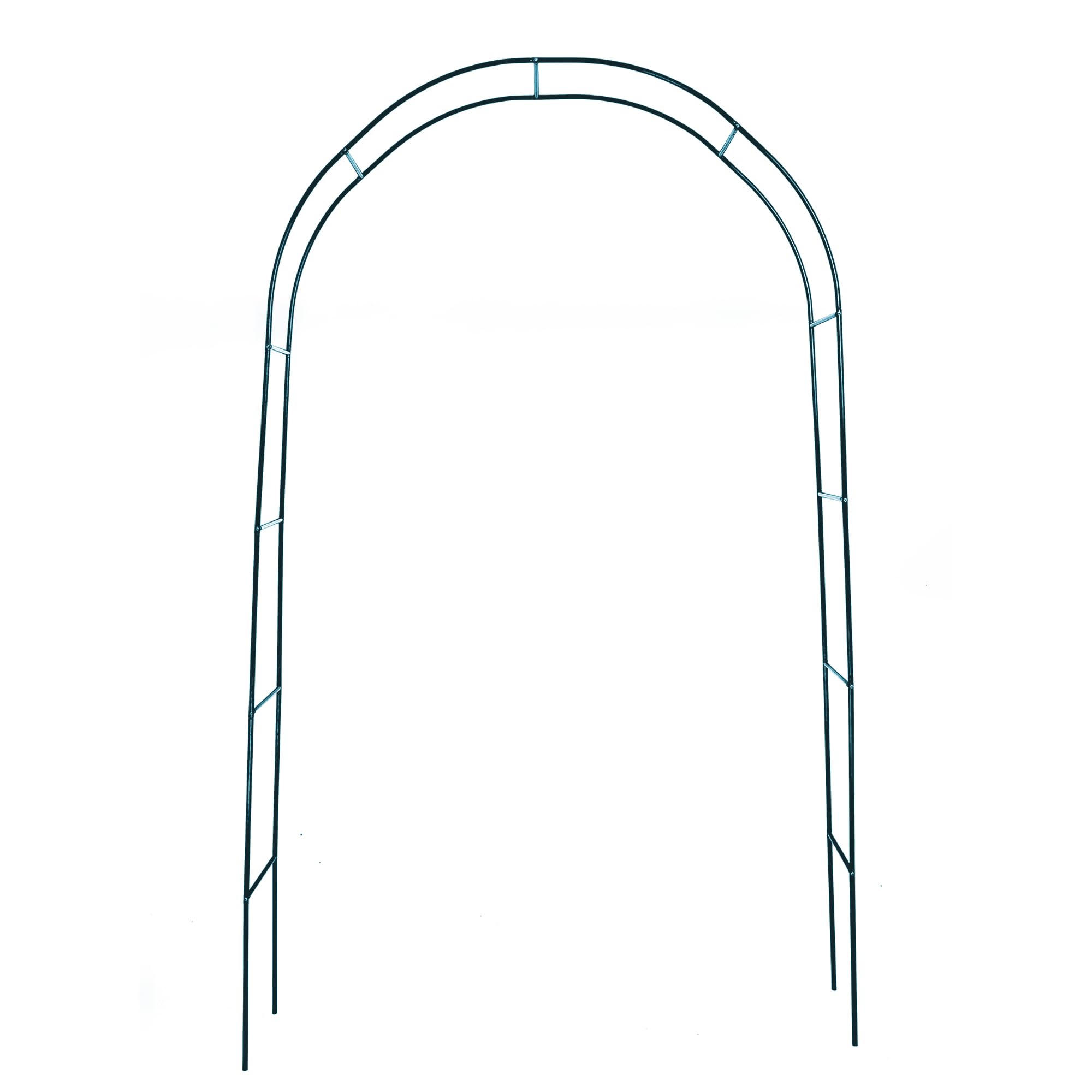 Unibos | Heavy Duty Metal Garden Arbour Arch Steel Frame Garden Arch For Climbing Plants, Roses | Large 2.4M Size | For Outdoor, Backyard, Lawn, Patio, Courtyard, Wedding Decorations (Single)